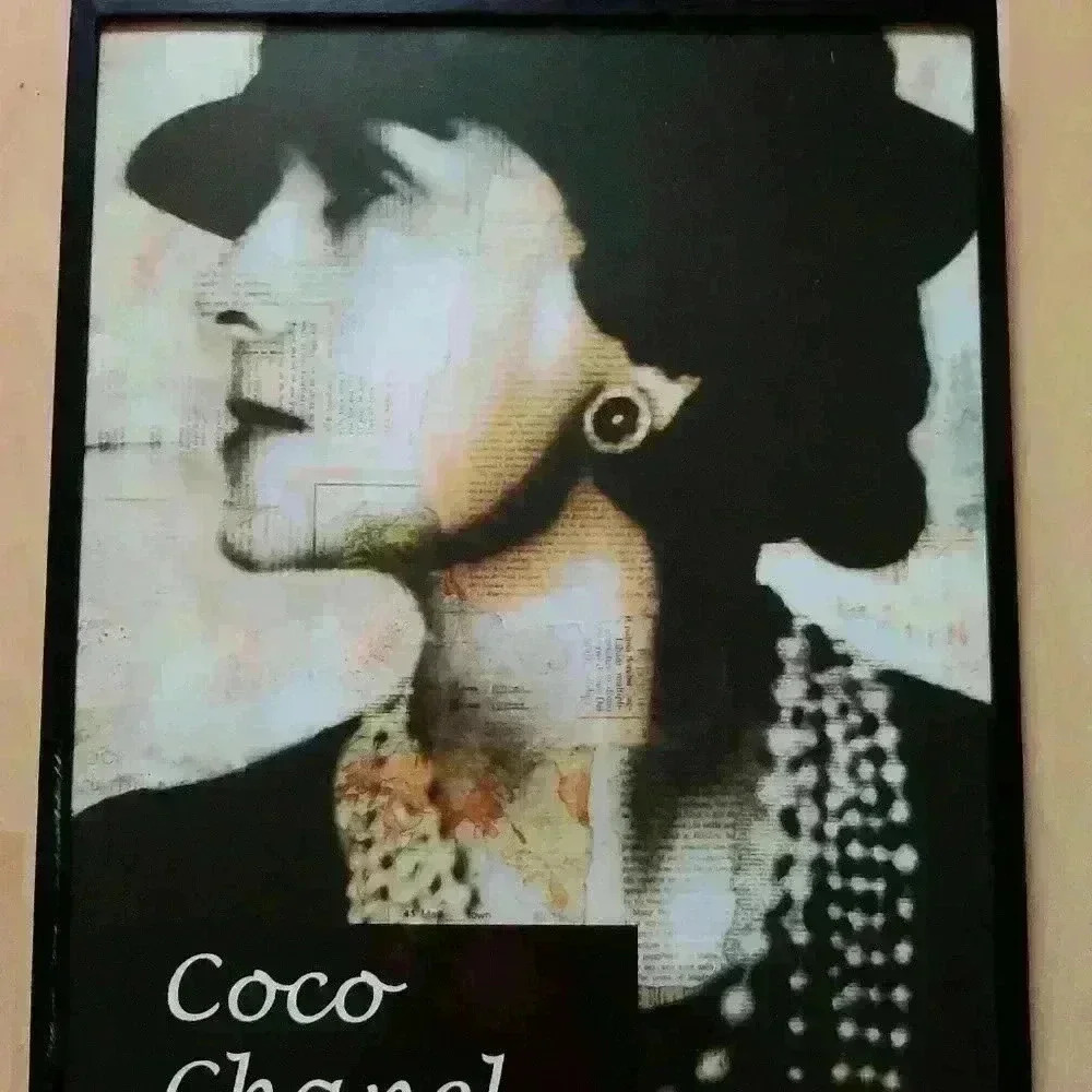 Framed Black & White Coco Chanel Style Wall Art